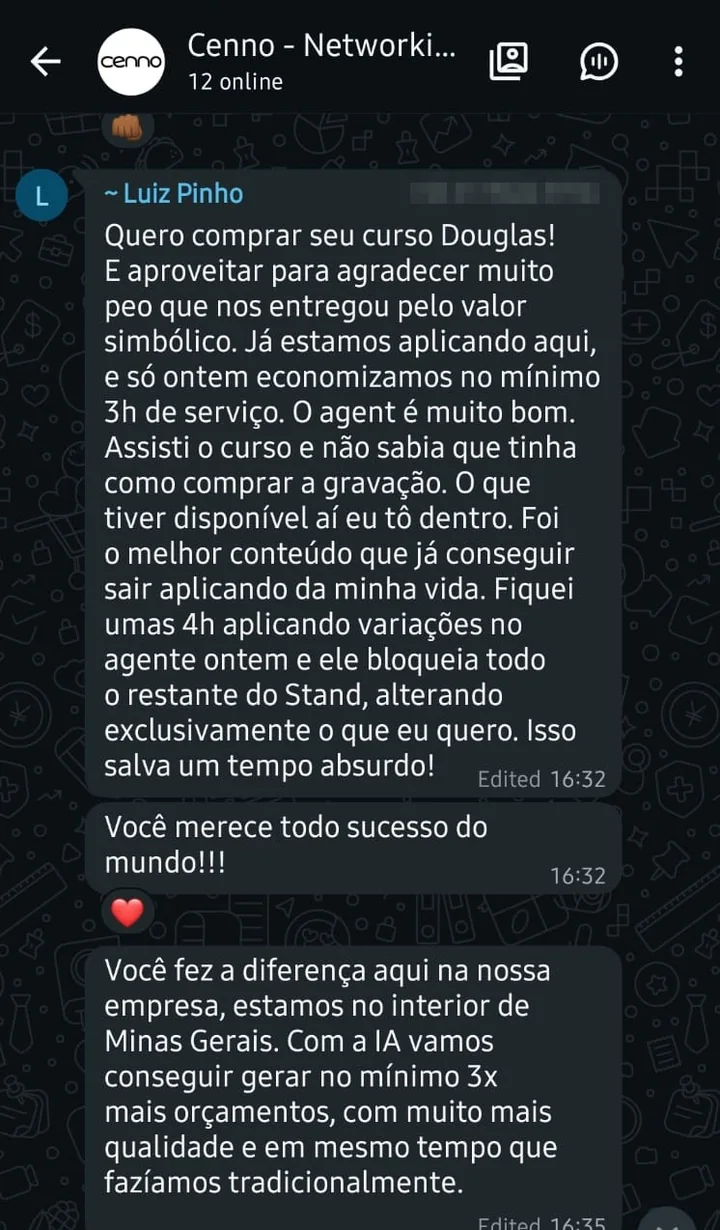 Aluno conta que economizou 3 horas de serviço aplicando o método